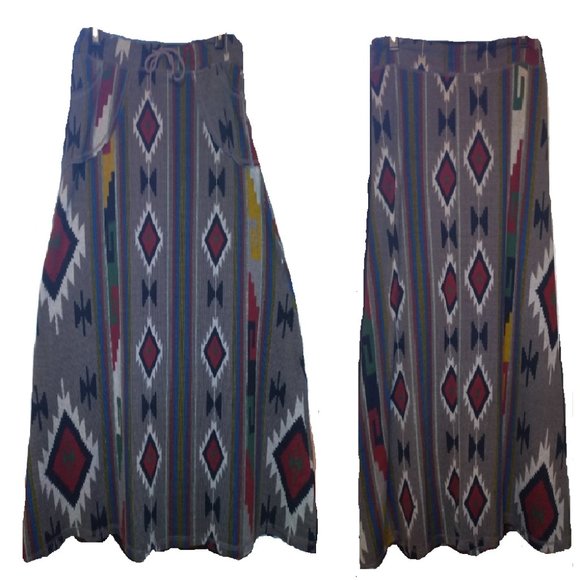 Women's Aztec Tribal Boho Maxi Skirt Sz XL compared to Anthropologie - Picture 3 of 5